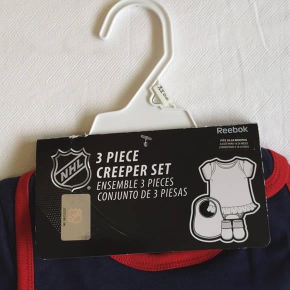 NEW reebok 3 piece creeper set NHL montreal canadiens 24 months baby girl - Picture 2 of 9